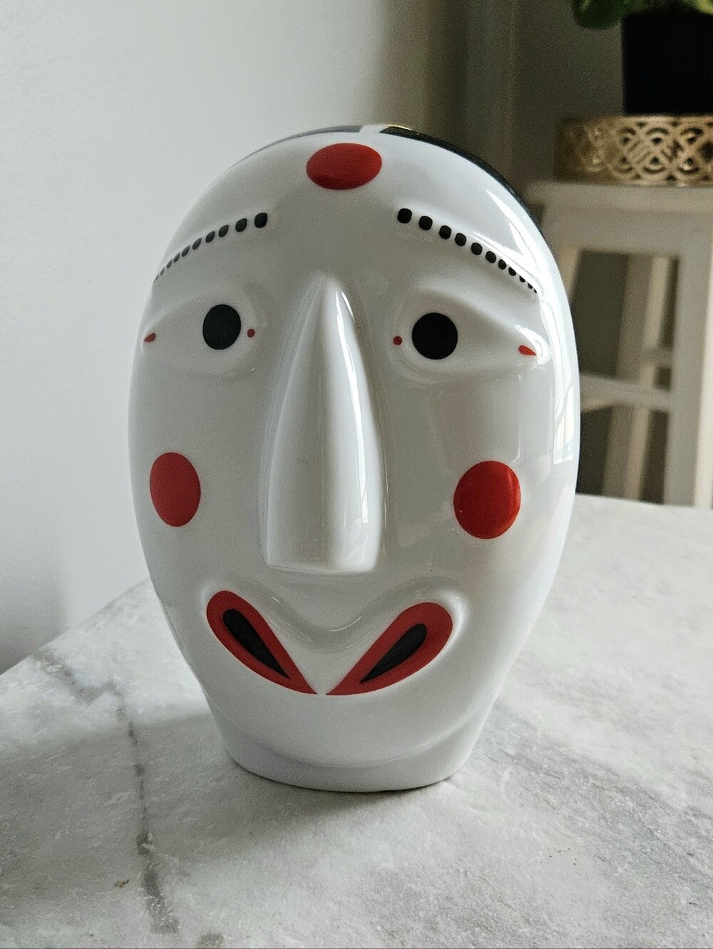 Rare 1988 Jinro Soju Seoul Olympics Ceramic Mask Decanter Bottle - Picture 14 of 15